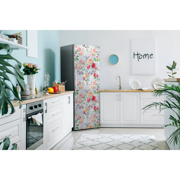 Mercer41 Flowers Pastels Freezer Door Sticker Wayfair.co.uk